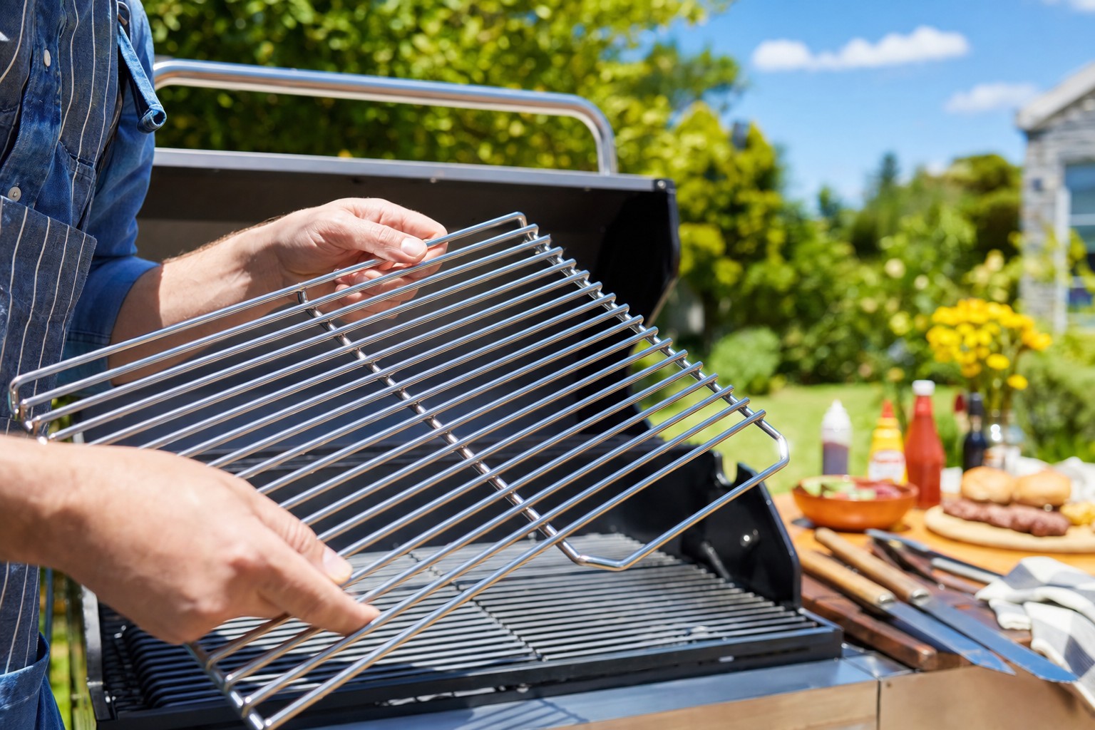 Inspecting the Grill Equipment