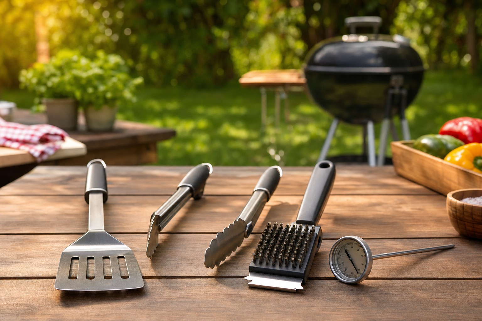 Essential Grilling Tools Display