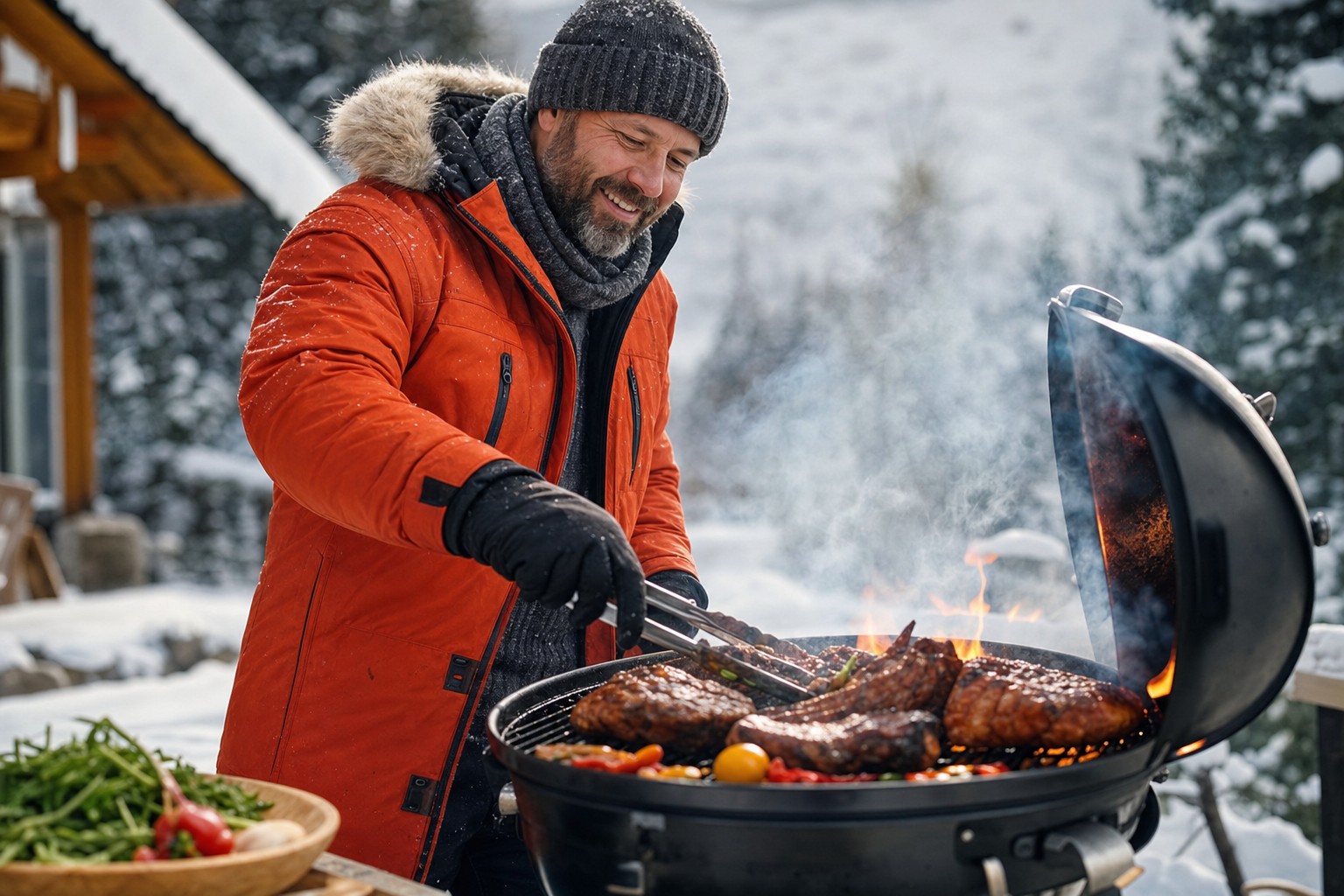 Grilling in the Snow