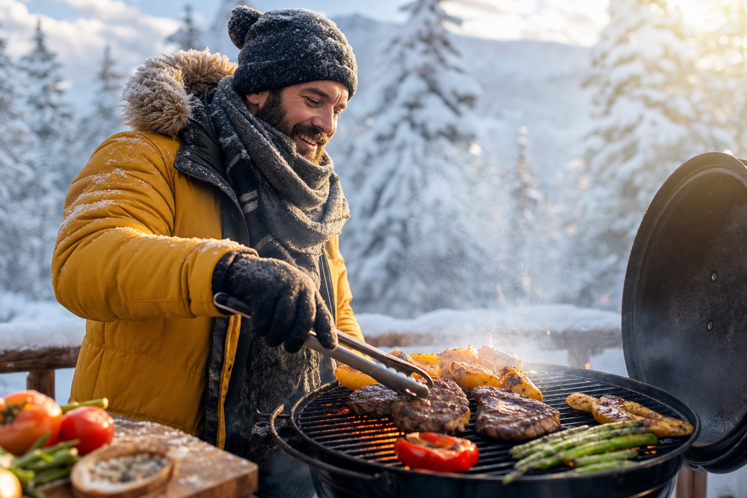 Grilling in the Snow