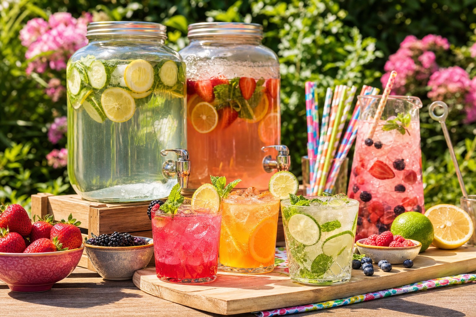 Refreshing Summer Drink Station